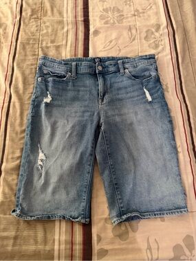 GAP Women's Light Blue Distressed Denim Shorts